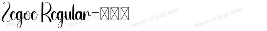 Zegoe Regular字体转换
